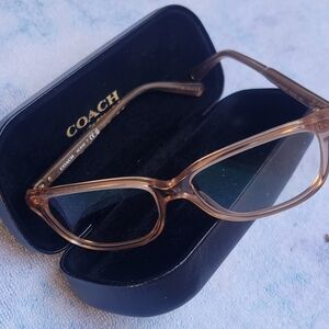 COACH RX Champagne Crystal Womens Semi Cat Eye Eyeglasses